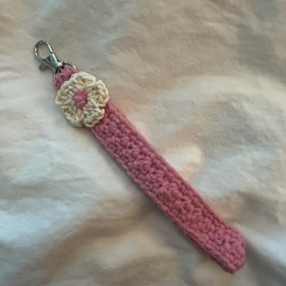 Handmade Crocheted Wristlet, Made with Love :) - Picture 3 of 4